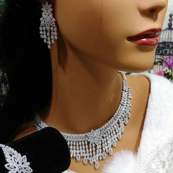 7pc Handmade Unique One-Of-A-Kind Bridal Tiara Package - Picture 6 of 13